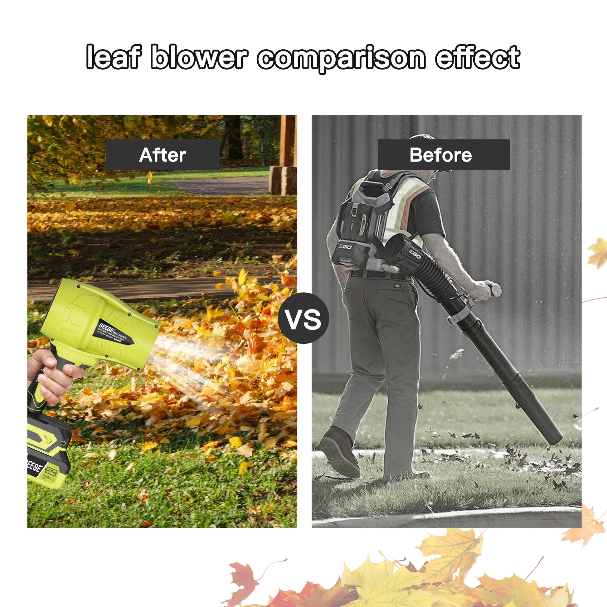 Seese Turbo Jet Blower - Cordless Leaf and Snow Blower with Pure Copper Motor for Car Drying and Home Improvement