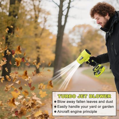 Seese Turbo Jet Blower - Cordless Leaf and Snow Blower with Pure Copper Motor for Car Drying and Home Improvement