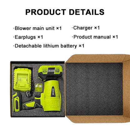 Seese Turbo Jet Blower - Cordless Leaf and Snow Blower with Pure Copper Motor for Car Drying and Home Improvement